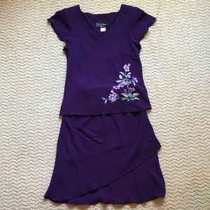 S.L. Fashions Petite Skirt Set